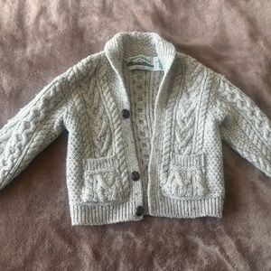 Aran Crafts Cream Wool Cardigan